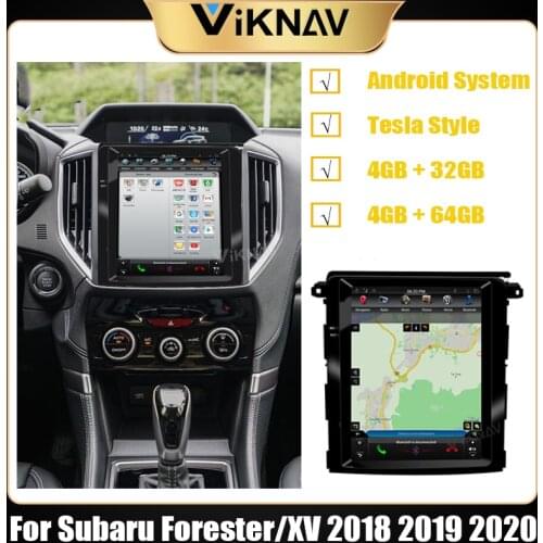 Tesla style GPS navigation car multimedia player for Subaru Forester/XV 2018 2019 2020 car radio GPS navi DVD player