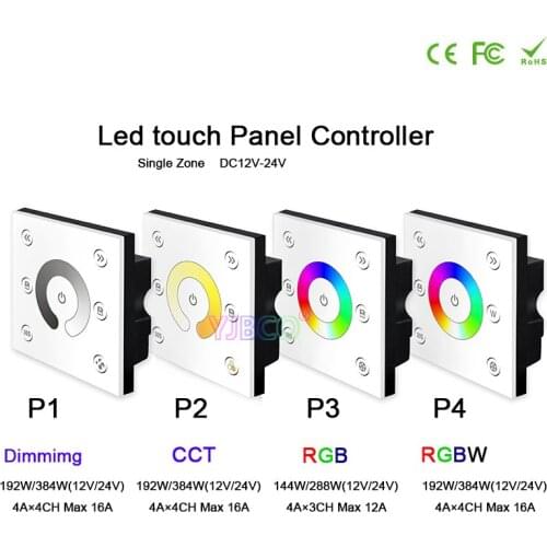BC led Brightness dimmer RF wireless remote dimming/CCT/RGB/RGBW led Touch panel controller for LED Strip Light lamp,DC12V-24V