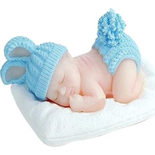 Baby Aromatherapy Candle Silicone Mold DIY Creative Portrait Baby Candle Grinding Tool Food Grade Silicone Cake Dessert Mold