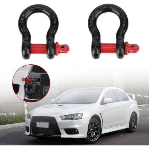 For Off Road Trailer Car Emergency Recovery Towing Rope Buckles 12T 19.5T D Ring Shackle Vault 2pcs Heavy Duty Tow Hook 45