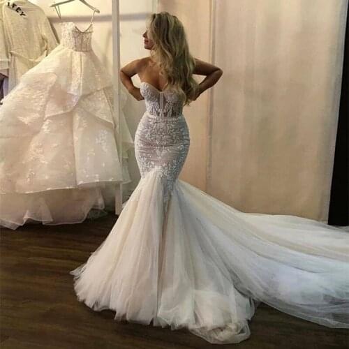 Hot Selling Elegant Sweetheart Bridal Gown Mermaid Wedding Dress 2020