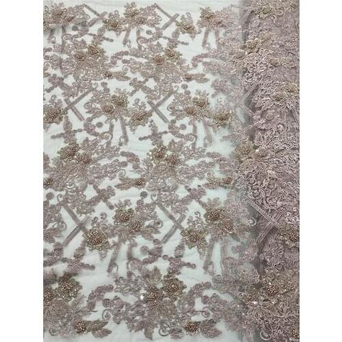 Exquisite handmade beads, high quality embroidery, French tulle lace, suitable for ladies' fashion dresses