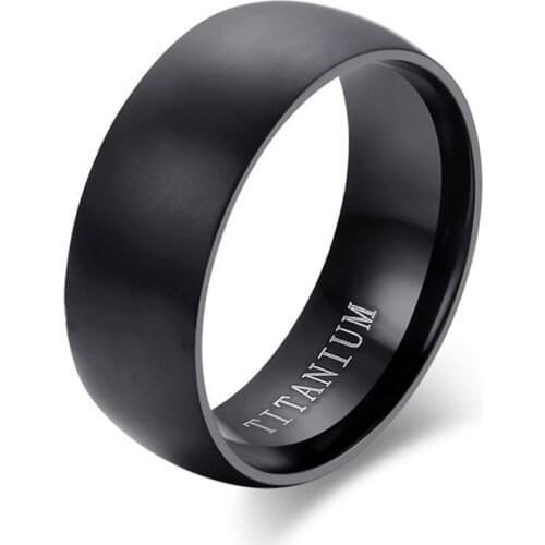 Classic Men Stainless Steel Rings Black Solid Simple Vintage Rings Wedding Bands Christmas Party Gift Jewelry Free Shipping