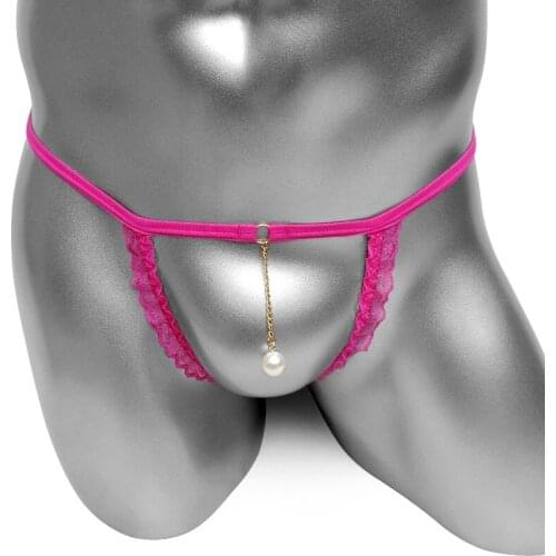 Lace Crotchless Mens Cock G-String Erotic Lingerie Delay Sex Cockring Ring Bikini Thongs Sissy panties Gay Sexy Bikini Underwear