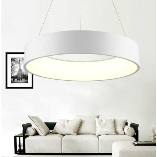 Northern European-Style Living Room Chandelier Modern Simple Ring LED Lamp Bedroom Restaurant Chandelier Aluminum
