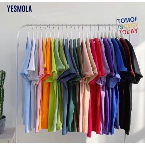 YESMOLA Summer T-shirt Mens Short Sleeve Simple Fashion Casual Solid Color Bottomed Top Trend Comfortable O-neck T Shirt