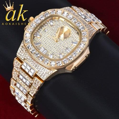 Big Ladder Square Watch Military Quartz Clock Business Waterproof Gold Color Jewelry