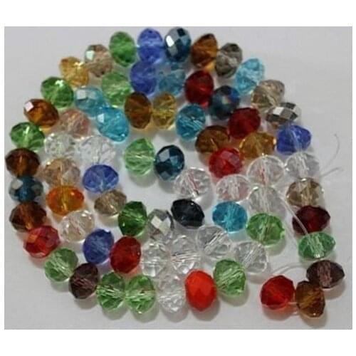 Ball Faceted 4mm 200pcs best factory sojd Mixed Color bracelet Rondelle glass Beads For Jewelry Making bgr34