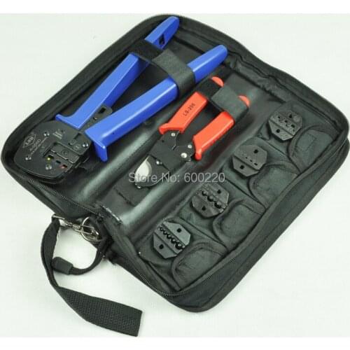 Combination hand crimping tool set with cable cutter and replaceable dies,combined tool kits A-K03D multi function tool kit