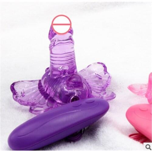 New Portable Wearable Female Masturbation Butterfly Dildo Vibrators For Women Vaginal Massage G-spot Stimulation Sex Toys