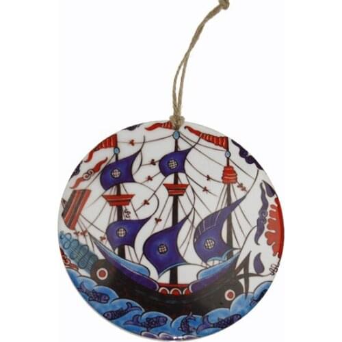 Authentic Tile Galleon Pattern Ottoman Model wall hanging wall graphics gráficos de parede настенная графика