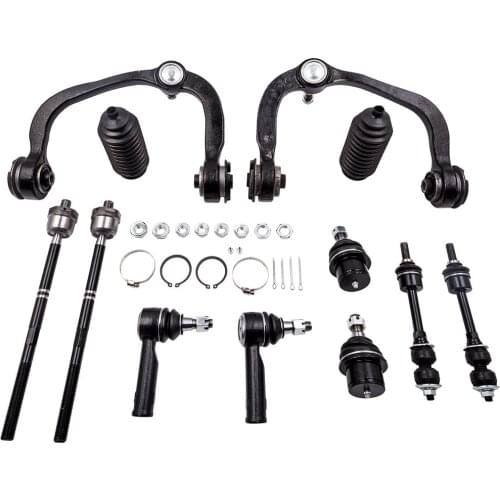 K80337 Front Upper Control Arm + Ball Joint Tie Rod Ends for Ford F-150 2005-2008 2WD