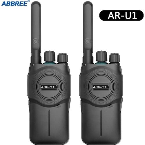 2PCS ABBREE AR-U1 Mini Walkie Talkie UHF band 400-470MHz Handheld Radio Station Portable Radio Station baofeng bf-t1 bft1