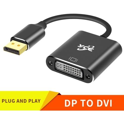 DP To DVI Converter HD Video Cable TV 4Kx2K DP To DVI HD Aluminum Alloy VGA Interface Resolution Connect TV Monitor