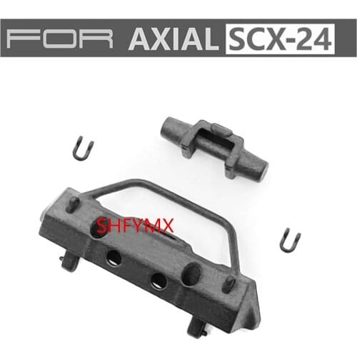 Rc Car Plastic Front Bumper With Winch Model For 1/24 Scale Remote Control Car Axial Scx24 Jeeps WranglerRc Toys Car Accessories