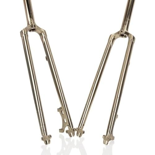 Retro Front Fork Chrome Molybdenum Steel Mountain Bike Disc Brake Front Fork