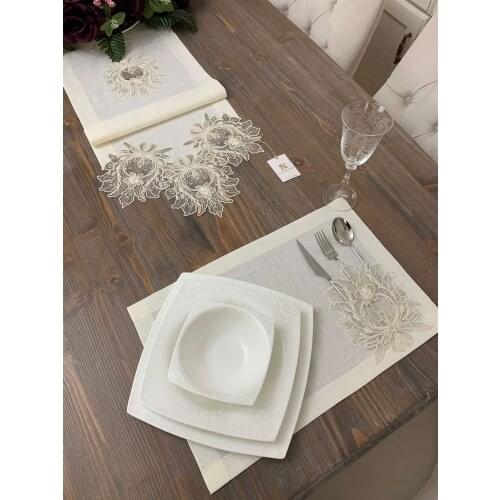 Luxury Table Runner Taj Mahal Decoratif (12 Persons) Dinner Set Decorative