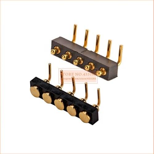 Male and female plug 5pin pitch 2.5mm POGOPIN connector 5p bent antenna thimble test probe current needle spring needle