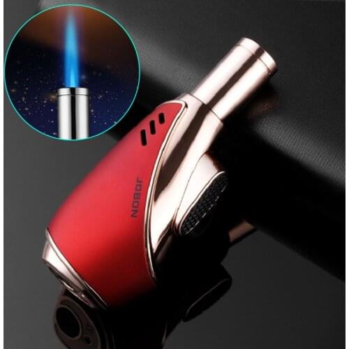 Jobon Turbo Torch Airbrush Lighter Inflatable Butane Windproof Blue Flame Cigar Lighter Kitchen Barbecue Outdoor Smoking Set