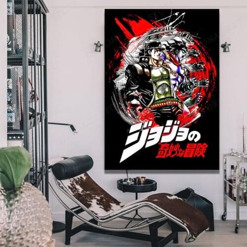 JoJo s Bizarre Adventure Japan Anime Cartoon Poster and Prints Canvas Painting Art Wall Pictures Living Room Home Decor