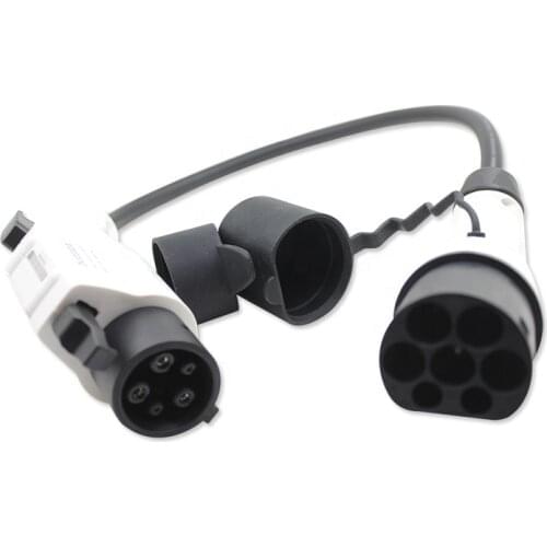 Duosida ZENCAR EVSE EV adapter SAE J1772 type 1 to type 2 16A 32A plug electric cars vehicle Charging