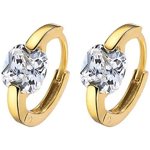 Sterling Silver 925 Luxury Button Designer Hoops Earrings Gift For Women Gold Color 2021 Trend Boho Personalized Fine Jewellery