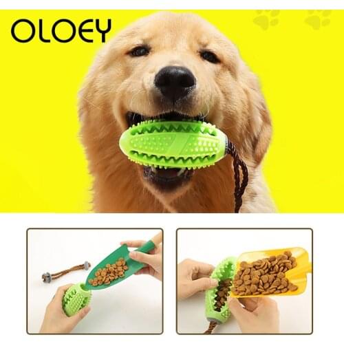 Dog Chew Toys with Rope Molar Tooth Clean Interactive Elasticity Rugby Exercise Game IQ Training Ball Dental Care Pet Supplies