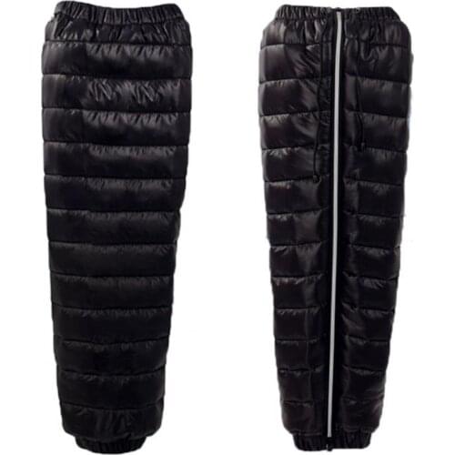 Winter Motorcycle Down Warm Knee Brace Support Pad Cold Resistant Protector Waterproof Leather Kneepads Pads Knee Protector