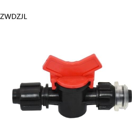 Irrigation Drip tape tap 5/8" irrigation water valve garden tap Mini Valve waterstop connectors Seal ring 16mm Drip adapter 1pcs