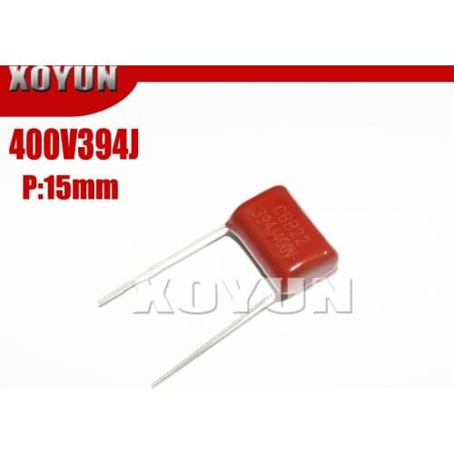 10PCS 400V394J 0.39UF 390NF pitch 15MM 394J400V 400V 394J CBB Polypropylene film capacitor