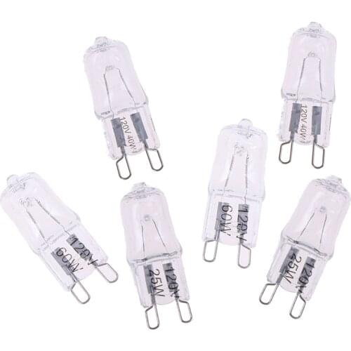 10PCS/lot G9 High Temperature Bulb 120V 25W 40W 60W Oven Light Bulb Steamer Light G9 Oven Lighting Bulb