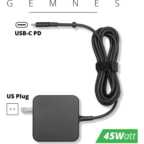 45W Universal Laptop Charger USB Type C Adapter for Asus Lenovo Dell HP Xiaomi Huawei Laptop Phone US Plug ADL-45A1 20V 2.25A