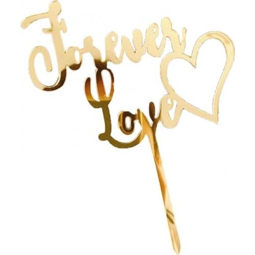 60%HOTForever Love Cake Dessert Topper Baking Decoration Valentines Day Party Supplies