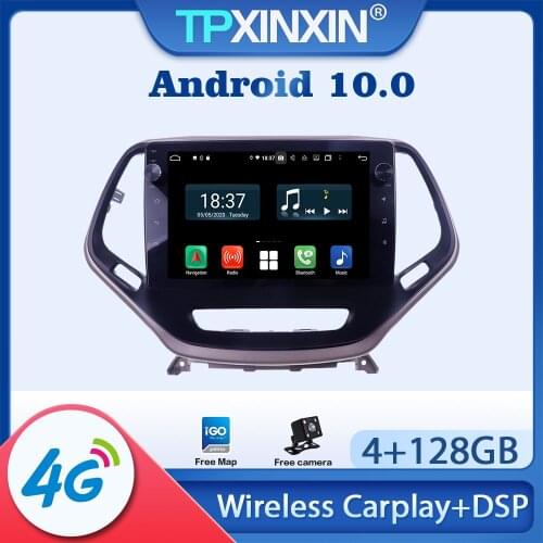 Android 10 Car Radio For JEEP Cherokee 2014 2015 2016 - 2018 Multimedia Video Audio Recorder DVD Player Navigation GPS Auto 2din