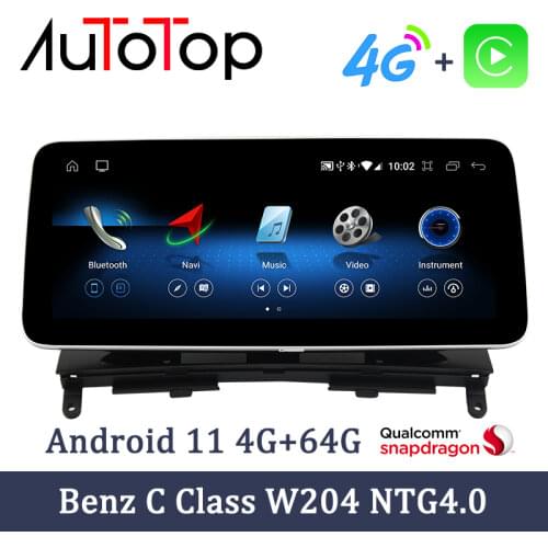 AUTOTOP W204 Mercedes Benz Android Car Radio GPS Navigation For Mercedes Benz C-Class W204 S204 2008 2009 2010 NTG4.0 Multimedia