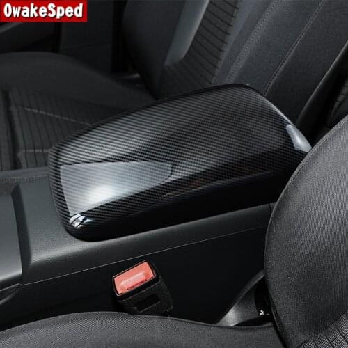 Car Styling For Audi A3 8V 2013-2020 Carbon Fiber Color Center Console Armrest Box Decoration Cover Trim Sticker