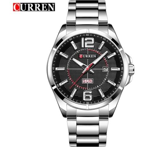 CURREN Brand Mens Watches Luxury sport Quartz 30M waterproof watch men stainless steel band auto date wristwatches relojes 8271
