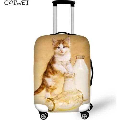Animal Prints Luggage Cover Protective Cute Cat 18 to 30 inch Trolley suitcase Elastic Dust Travel Accessories Supplies Gear