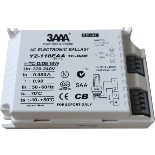 3AAA YZ-118EAA YZ-126EAA YZ-140EAA YZ-155EAA AC Electronic Ballast Instant Start Fluorescent Lamp Electronic Ballasts 220-240V
