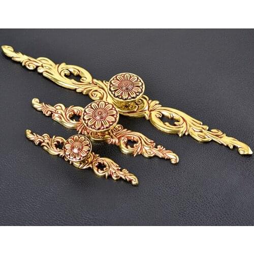 European antique furniture Pure copper handle American cabinet drawer handle Retro wardrobe handle high-grade funiture handle