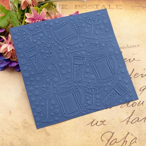 HOT plastic Wine bottle craft card making paper card album wedding decoration clip Embossing folders