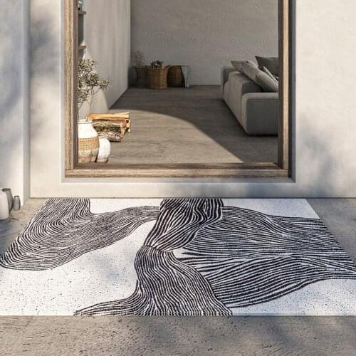 PVC Doormat for Entrance Door Outdoor Indoor Washable Ant-Slip Bathroom Carpet Rugs Geometric Print Hallway Welcome Door Mats