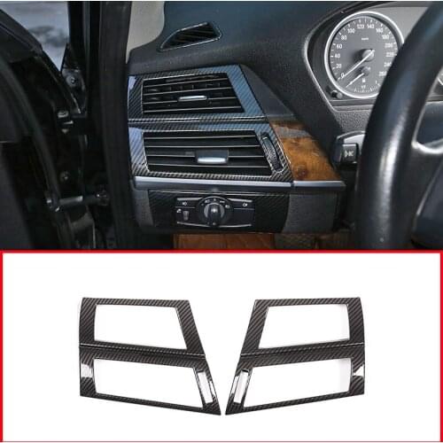 Car Front Side Air Conditioning Vent Frame Cover Trim Sticker ABS Chrome For BMW X5 X6 E70 E71 2008-2013 Interior Accessories