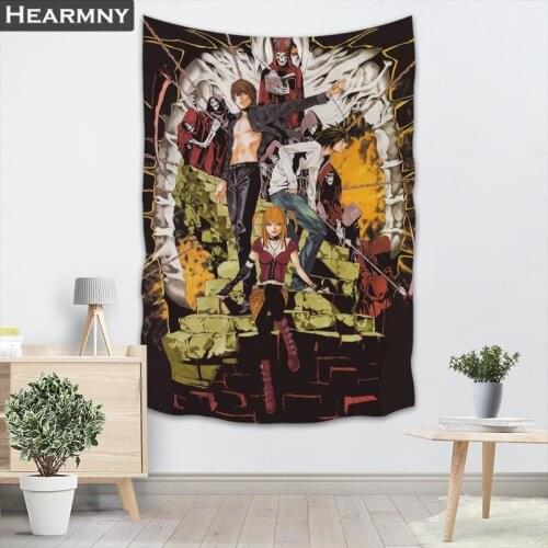 Custom Death Note Filme Wall Tapestry Home Decoration Wall Carpet Rectangular Modern Printing Fabric Yoga Mat Blanket Tapestry