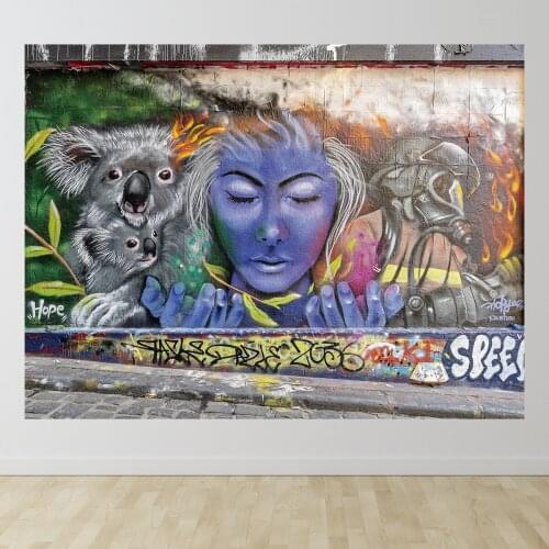 Hand-painted Graffiti Background Cloth European and American Street Hip-hop Trend Witchcraft Wall Hanging Tapestry