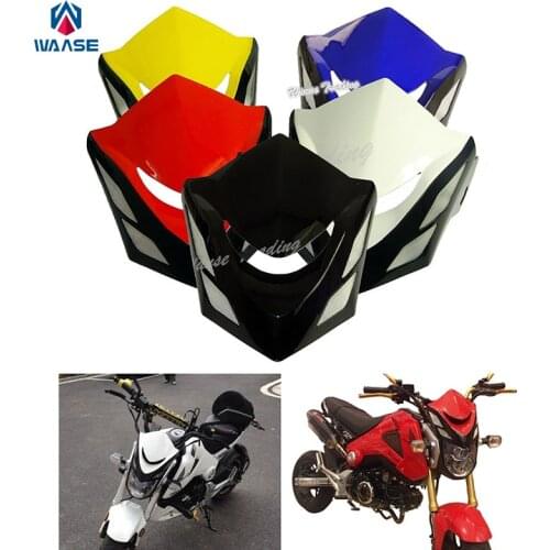 Motorcycle Front Upper Cowl Headlight Headlamp Head Lamp Cover Wind Shield Screen For HONDA Grom MSX 125 MSX125 2013 2014 2015