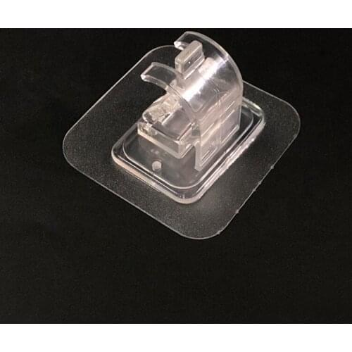 Transparent Hanging Rod Clamps Bathroom Shower Curtain Rod Fixed Clip Bracket Q0KA