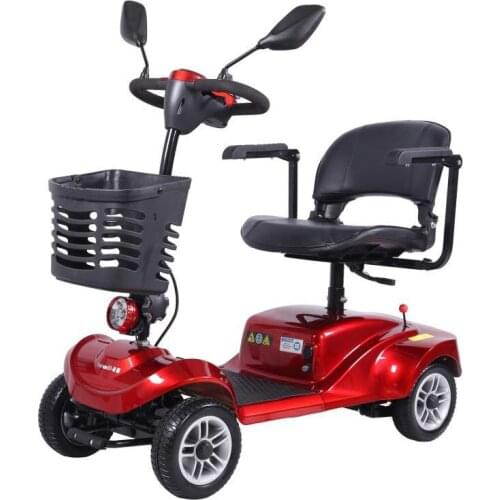 Factory direct supply 09 old four-wheel lithium battery scooter small convenient foldable smart battery car for the disabled