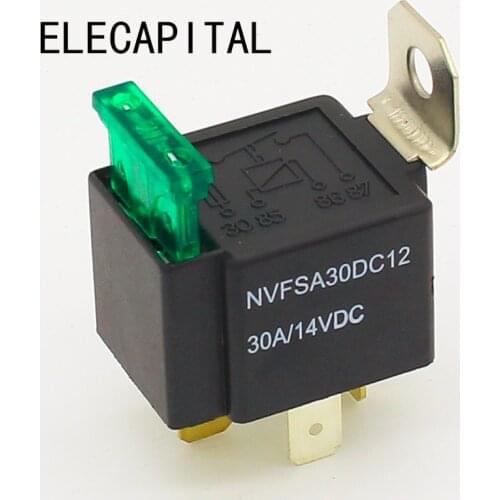 FORWARD relays top grade quality 4 pin 30A auto relay with fuse, coil voltage 12VDC relais