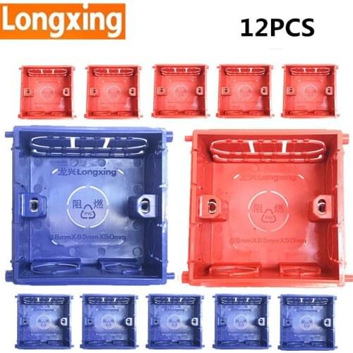 Longxing Adjustable 86 Type Mounting Box Internal Cassette,Wall surface Switch Socket Box wifi Touch Switch Wiring junction box